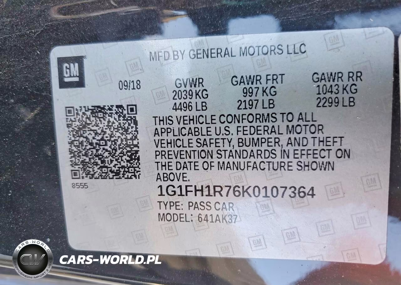 2019 Chevrolet Camaro 2Ss VIN:1G1FH1R76K0107364 - 12