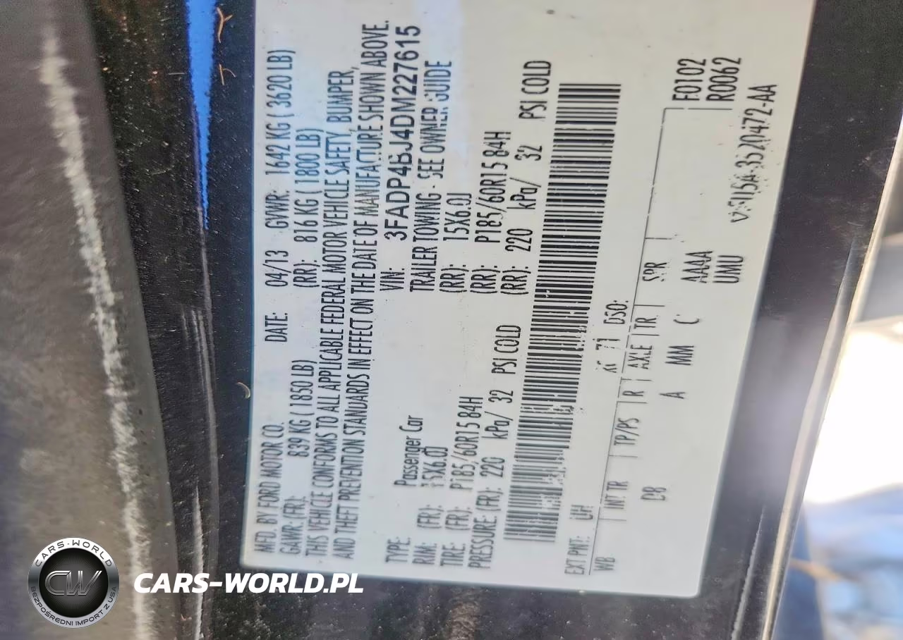 2013 Ford Fiesta Se VIN:3FADP4BJ4DM227615 - 12