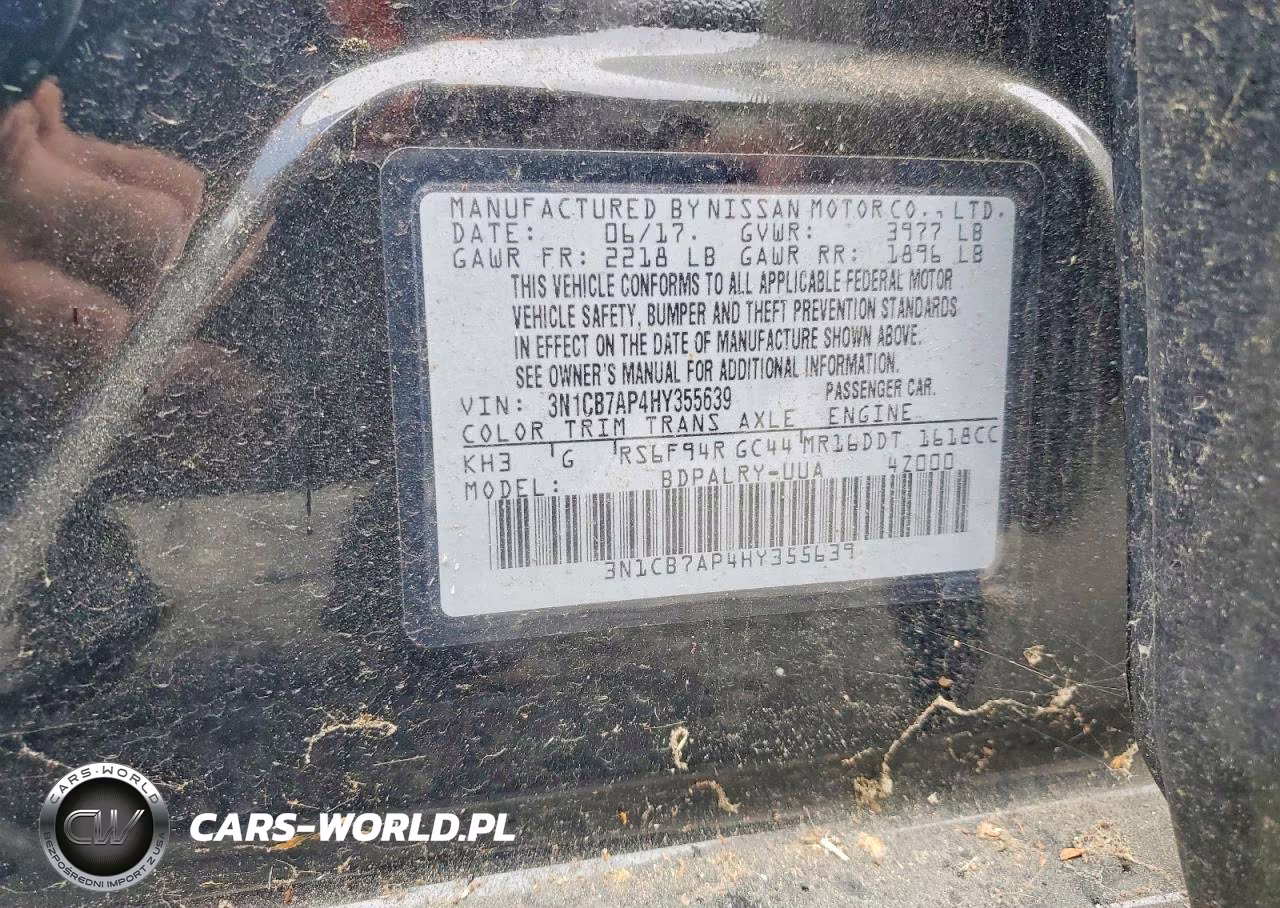 2017 Nissan Sentra Sr Turbo VIN:3N1CB7AP4HY355639 - 12