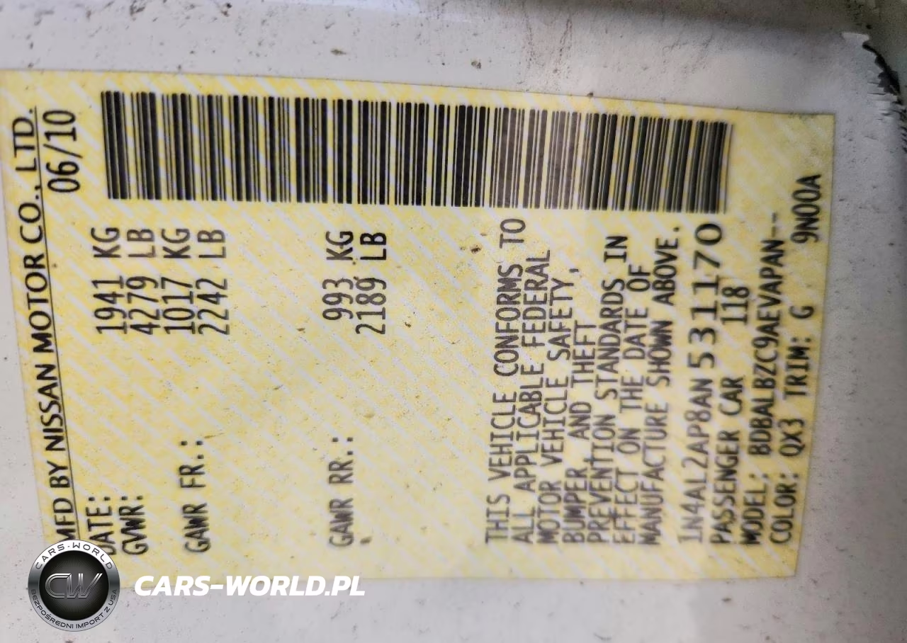 2010 Nissan Altima VIN:1N4AL2AP8AN531170 - 12