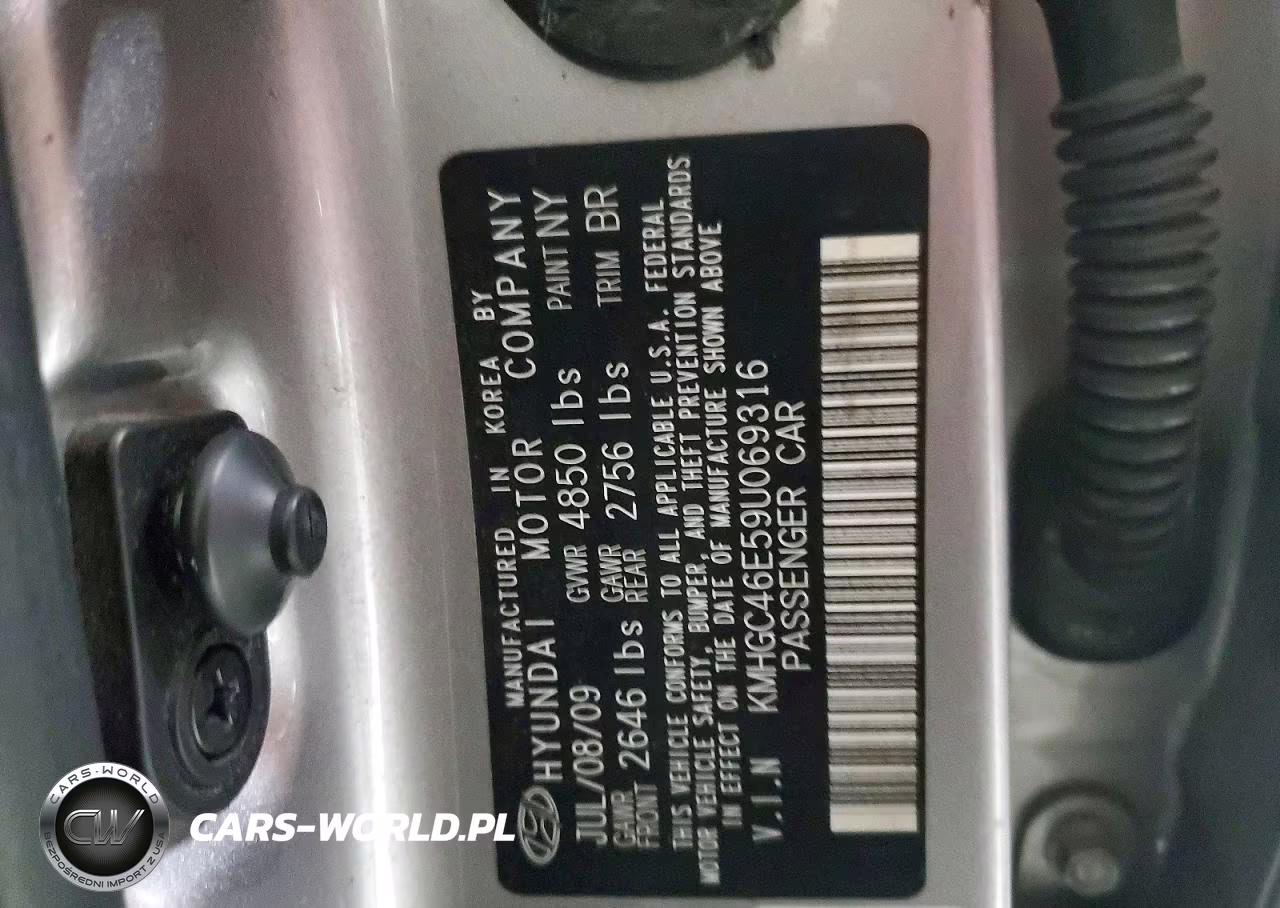 2009 Hyundai Genesis 3.8L VIN:KMHGC46E59U069316 - 12