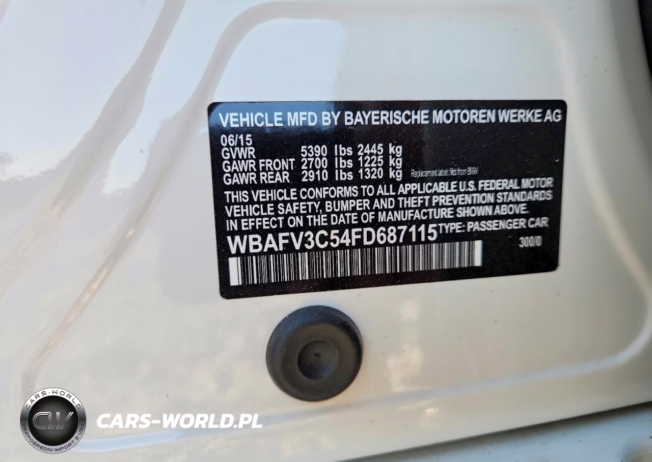 2015 BMW 535 D xDrive VIN:WBAFV3C54FD687115 - 12