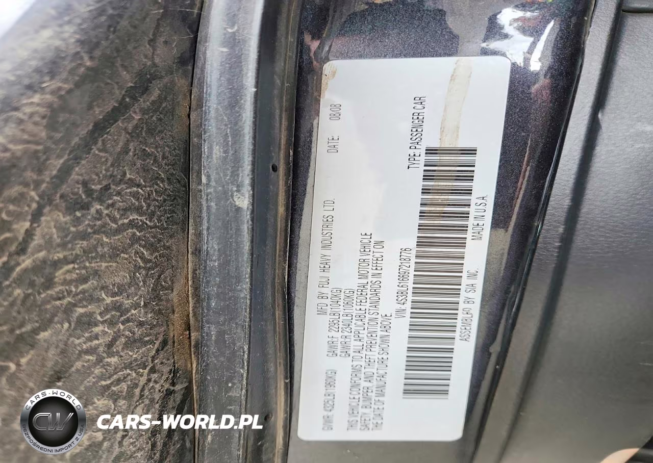 2009 Subaru Legacy 2.5I VIN:4S3BL616697218776 - 12