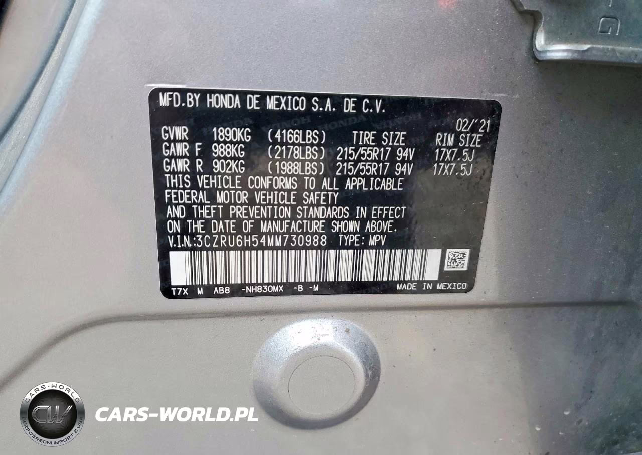 2021 Honda Hr-V VIN:3CZRU6H54MM730988 - 13
