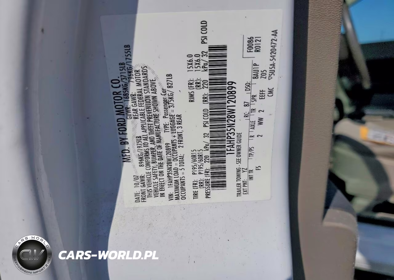 2008 Ford Focus Se VIN:1FAHP35N28W120899 - 12