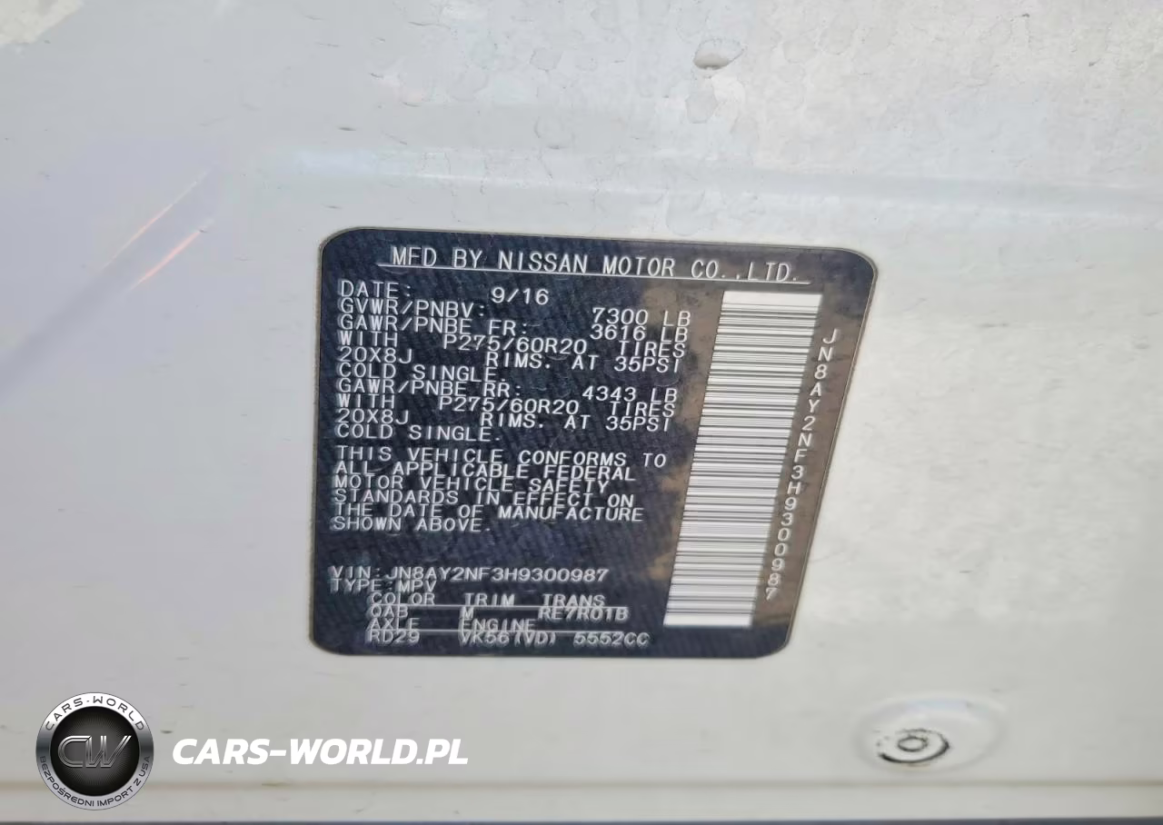 2017 Nissan Armada Platinum VIN:JN8AY2NF3H9300987 - 13