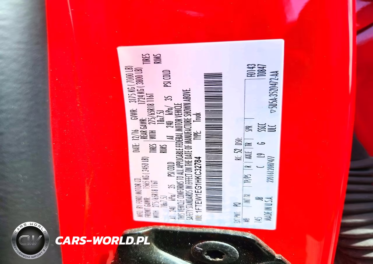 2017 Ford F150 Supercrew VIN:1FTEW1EG1HKC32784 - 13