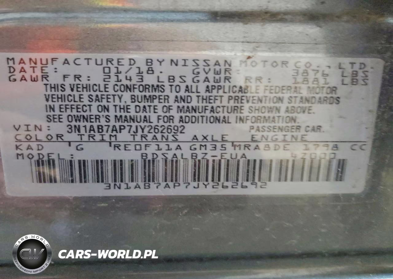 2018 Nissan Sentra S VIN:3N1AB7AP7JY262692 - 13