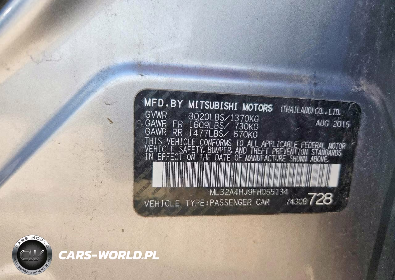 2015 Mitsubishi Mirage Es VIN:ML32A4HJ9FH055134 - 12