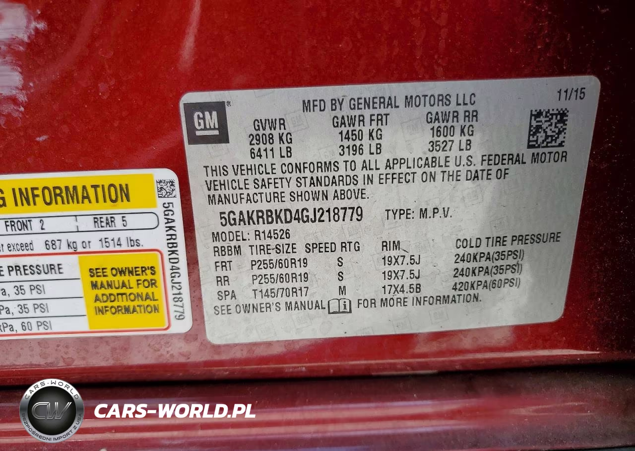 2016 Buick Enclave VIN:5GAKRBKD4GJ218779 - 13
