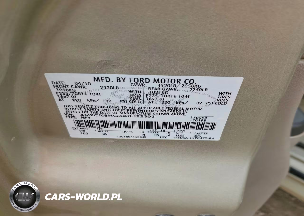 2010 Mercury Mariner Premier VIN:4M2CN8HG3AKJ22303 - 13