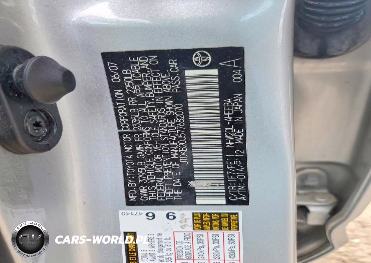 2007 Toyota Prius Touring VIN:JTDKB20U577682070 - 13