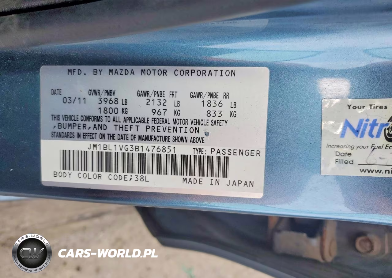 2011 Mazda 3 I VIN:JM1BL1VG3B1476851 - 12