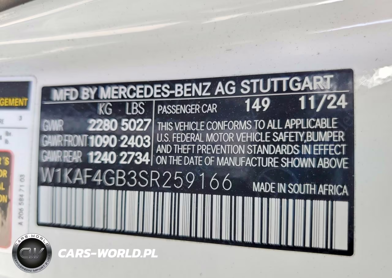 2025 Mercedes-Benz C 300 VIN:W1KAF4GB3SR259166 - 13