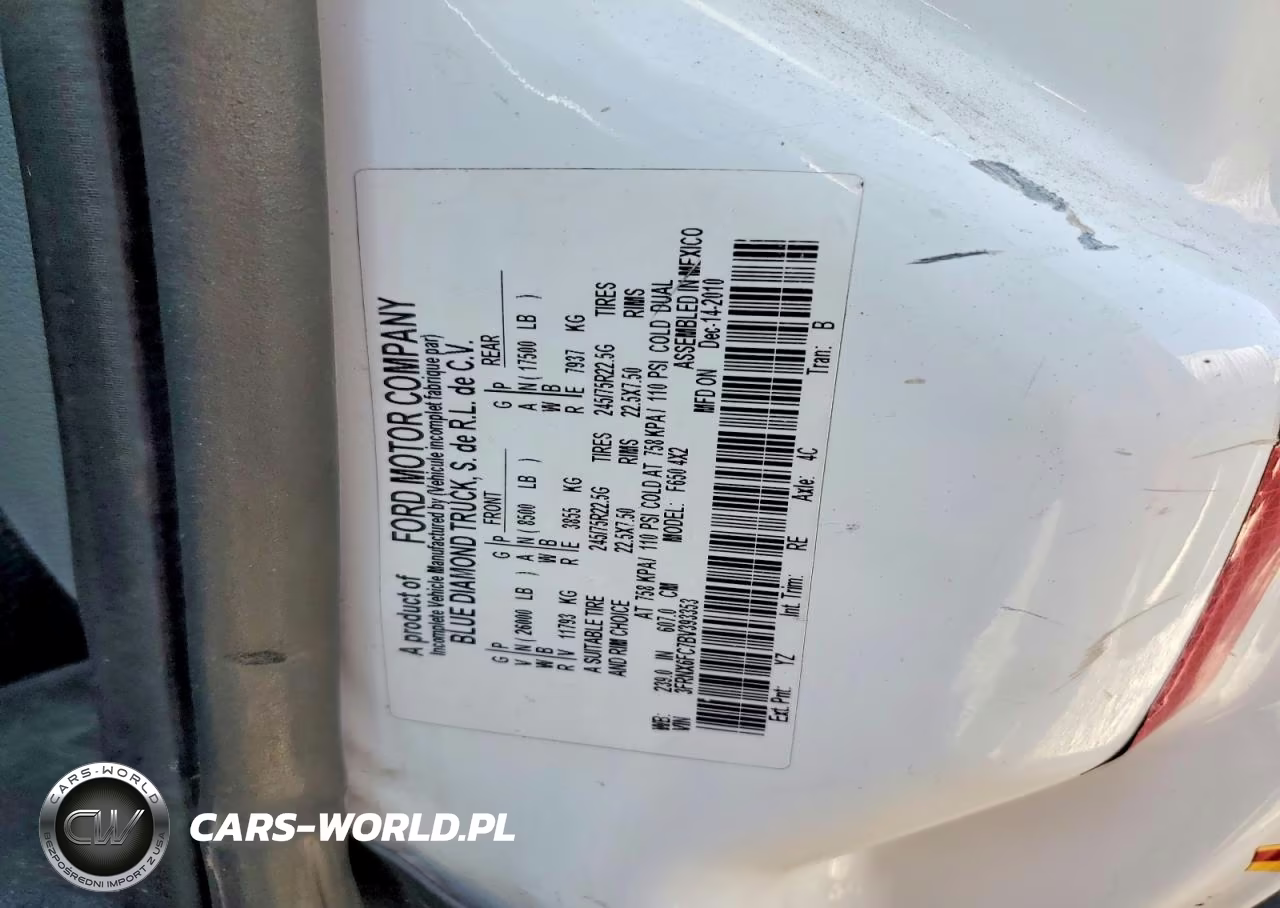 2011 Ford F650 Super Duty VIN:3FRNX6FC7BV393353 - 12