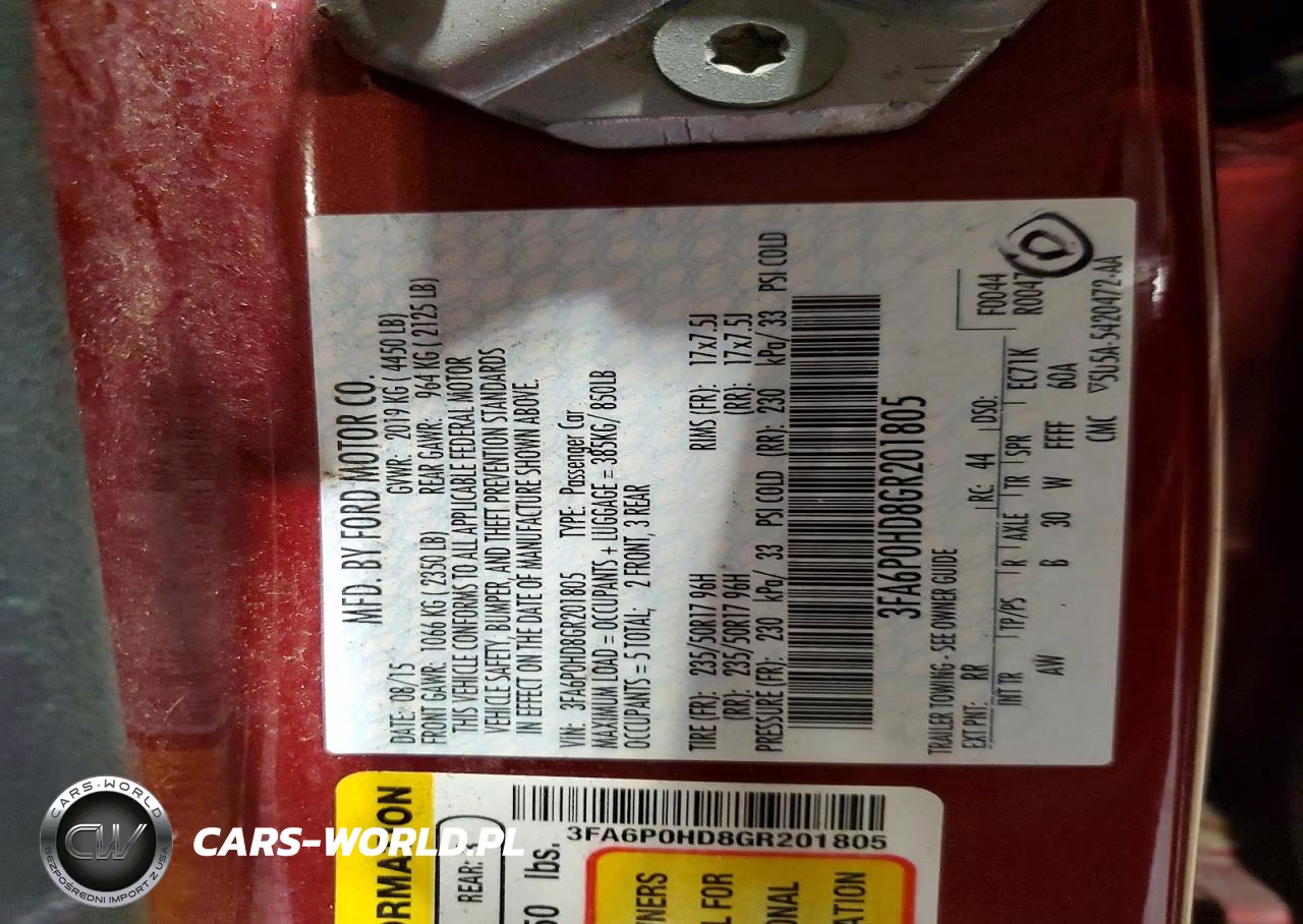 2016 Ford Fusion Se VIN:3FA6P0HD8GR201805 - 12