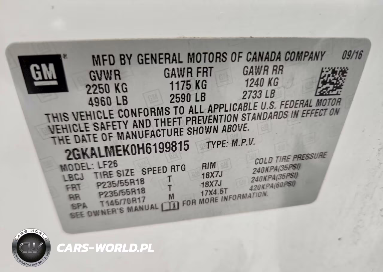 2017 GMC Terrain Sle VIN:2GKALMEK0H6199815 - 13