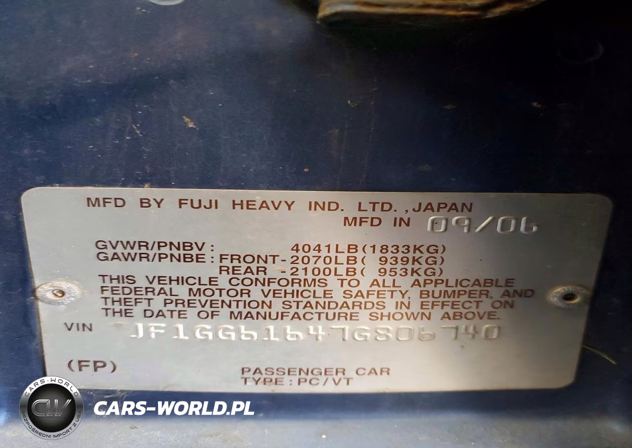 2007 Subaru Impreza 2.5I VIN:JF1GG61647G806740 - 13