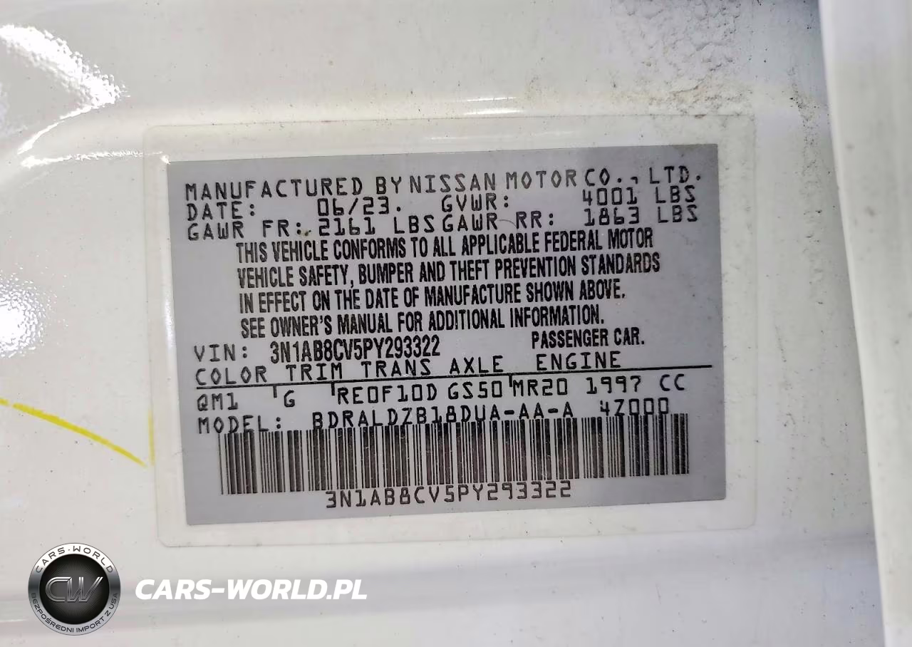 2023 Nissan Sentra Sv VIN:3N1AB8CV5PY293322 - 12
