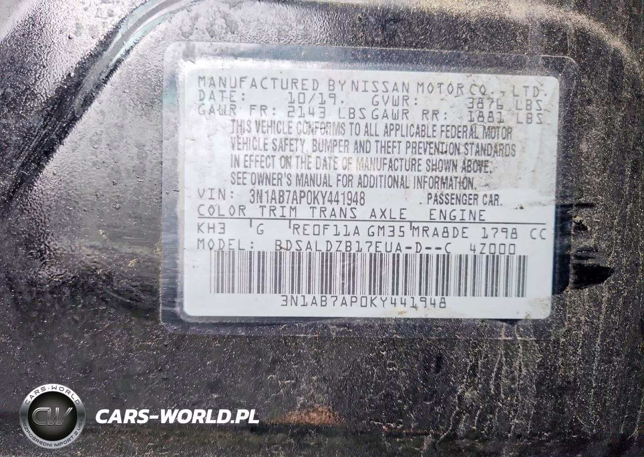 2019 Nissan Sentra Sv VIN:3N1AB7AP0KY441948 - 12