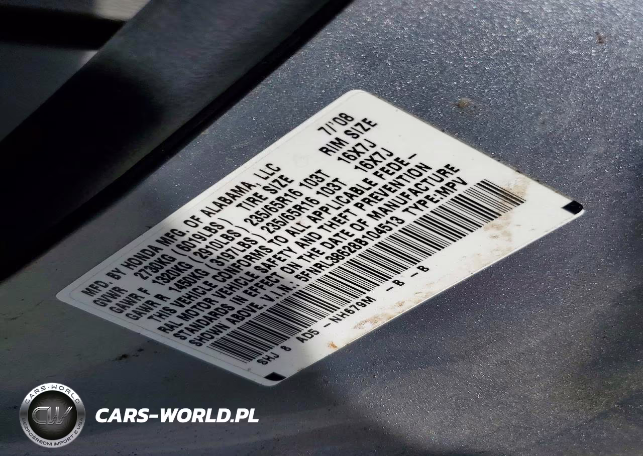 2008 Honda Odyssey Exl VIN:5FNRL38628B104513 - 13