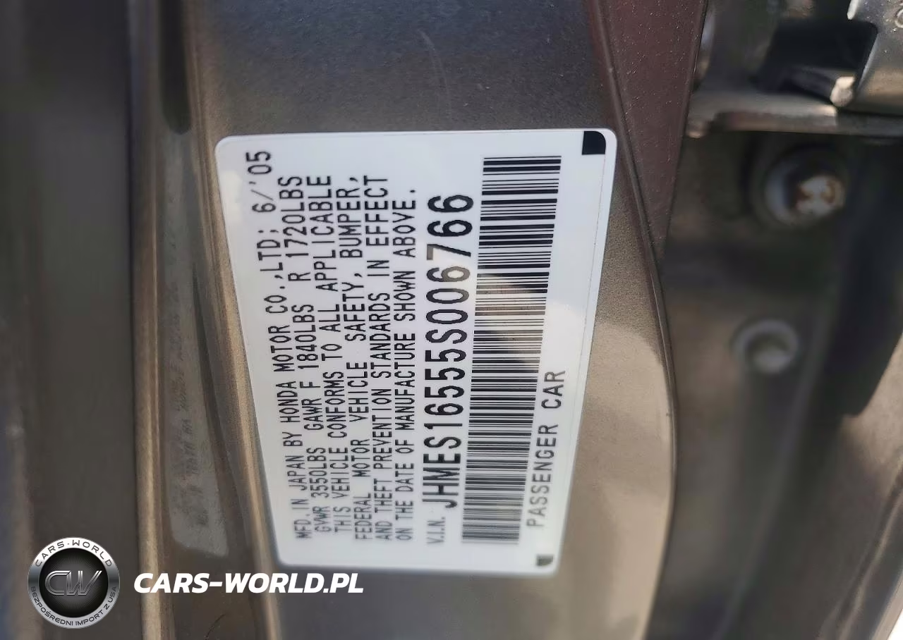 2005 Honda Civic Lx VIN:JHMES16555S006766 - 12