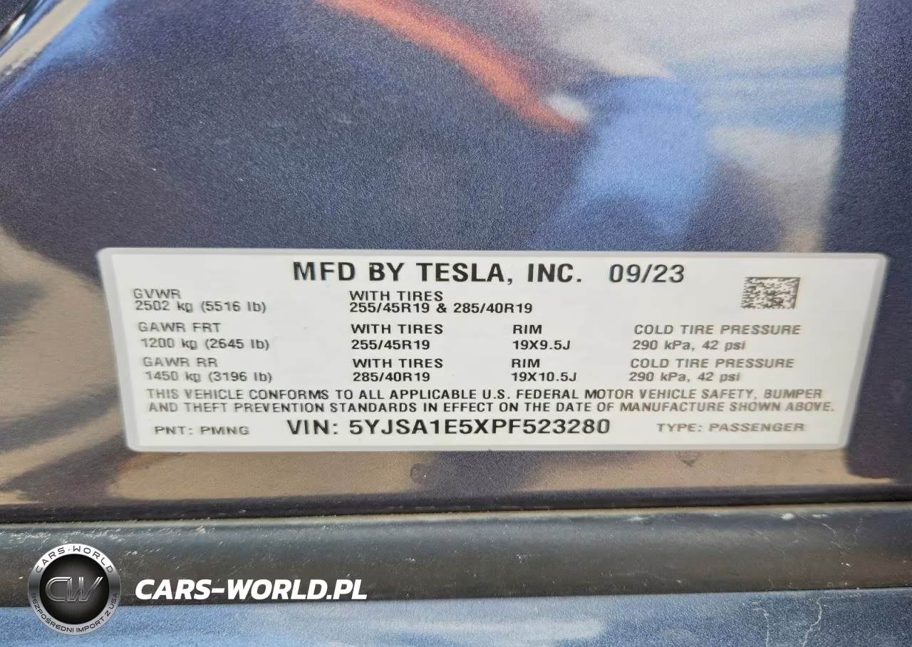 2023 Tesla Model S VIN:5YJSA1E5XPF523280 - 13