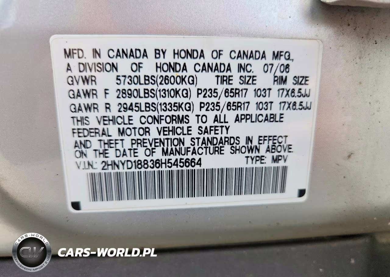 2006 Acura Mdx Touring VIN:2HNYD18836H545664 - 13
