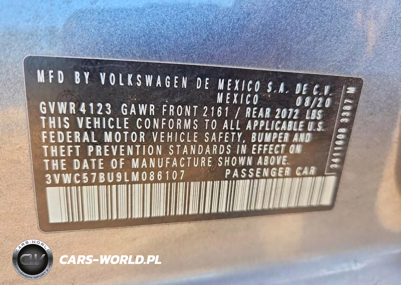 2020 Volkswagen Jetta S VIN:3VWC57BU9LM086107 - 12