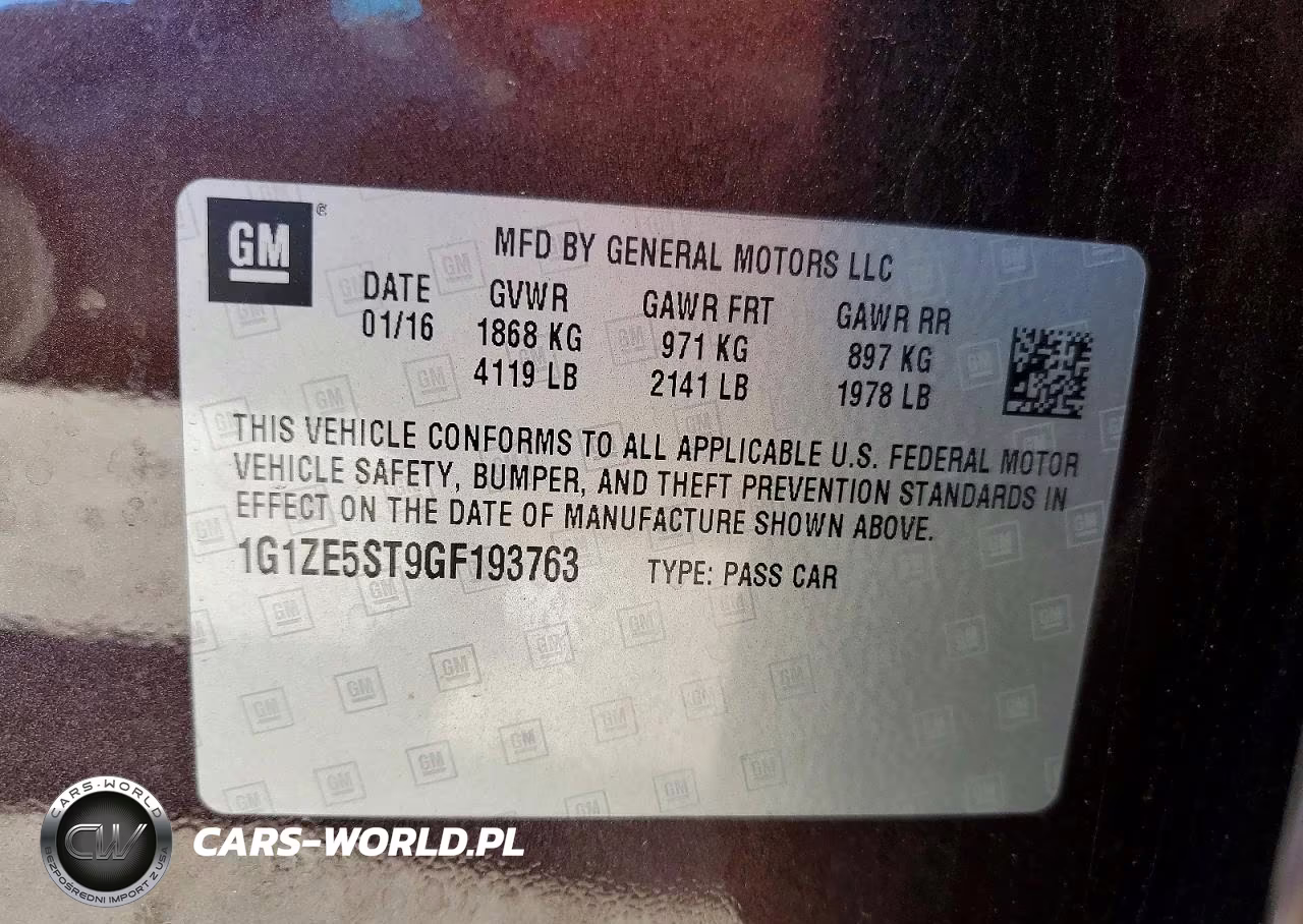 2016 Chevrolet Malibu Lt VIN:1G1ZE5ST9GF193763 - 12