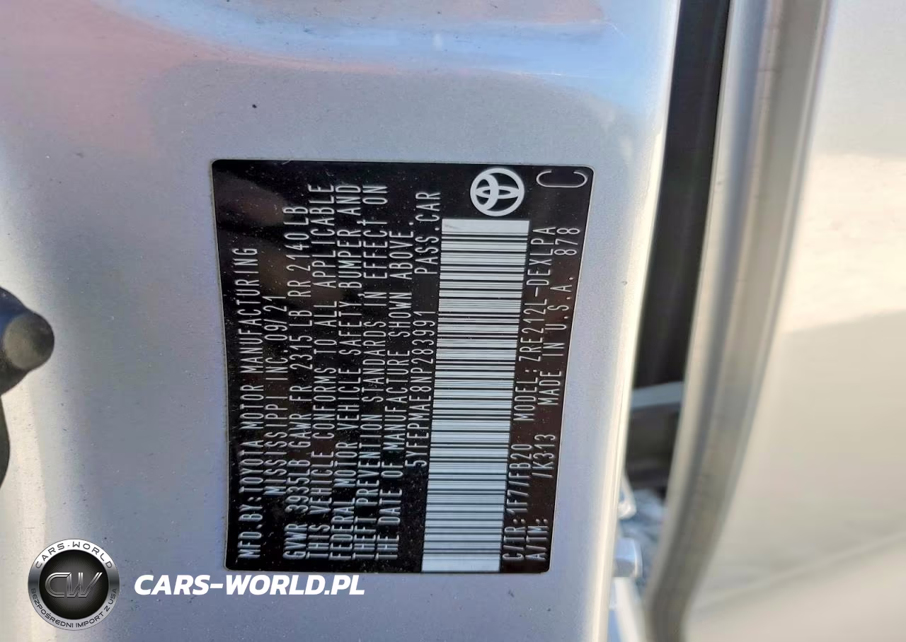 2022 Toyota Corolla Le VIN:5YFEPMAE8NP283991 - 12