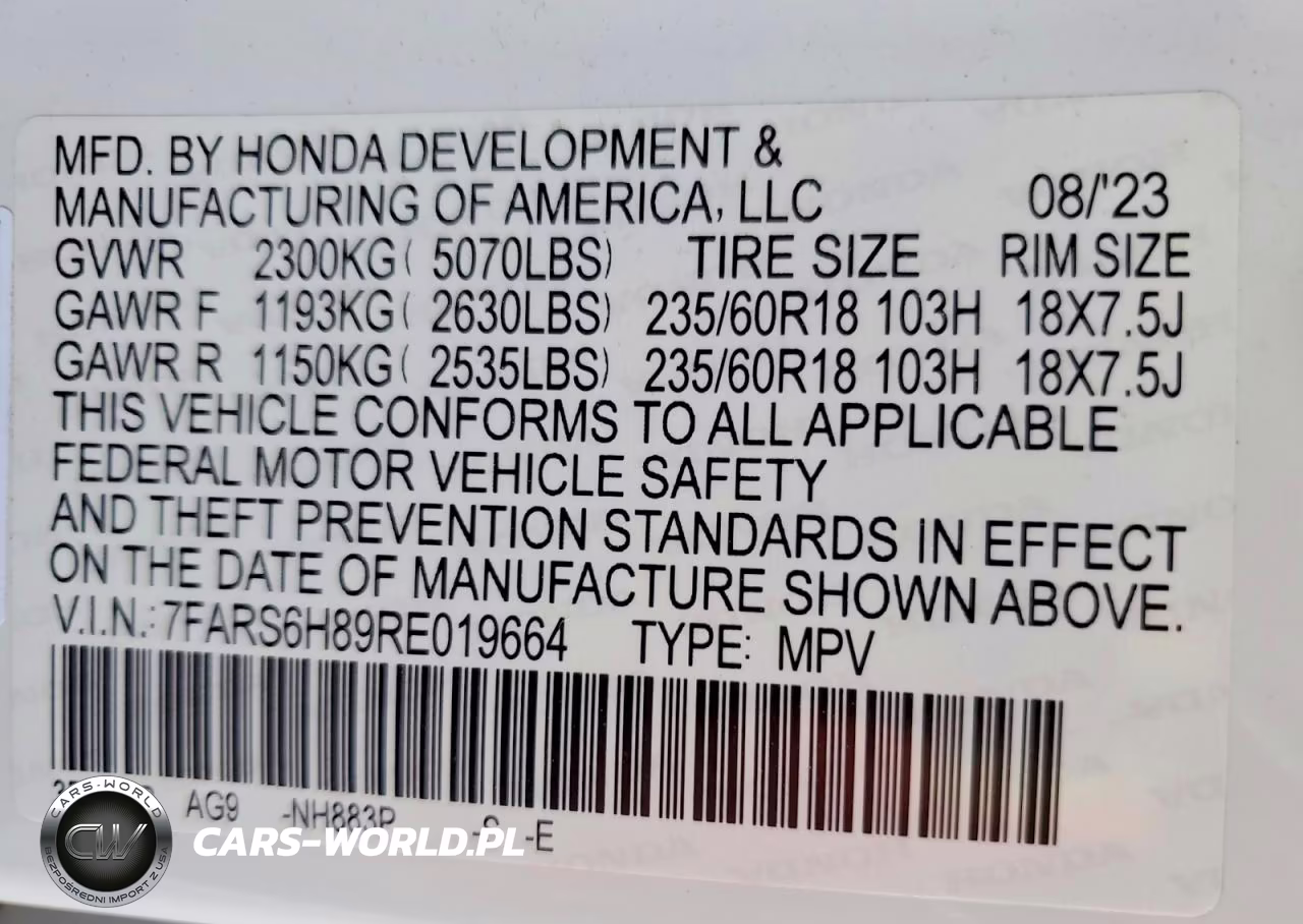 2024 Honda Cr-V Sport-L VIN:7FARS6H89RE019664 - 12