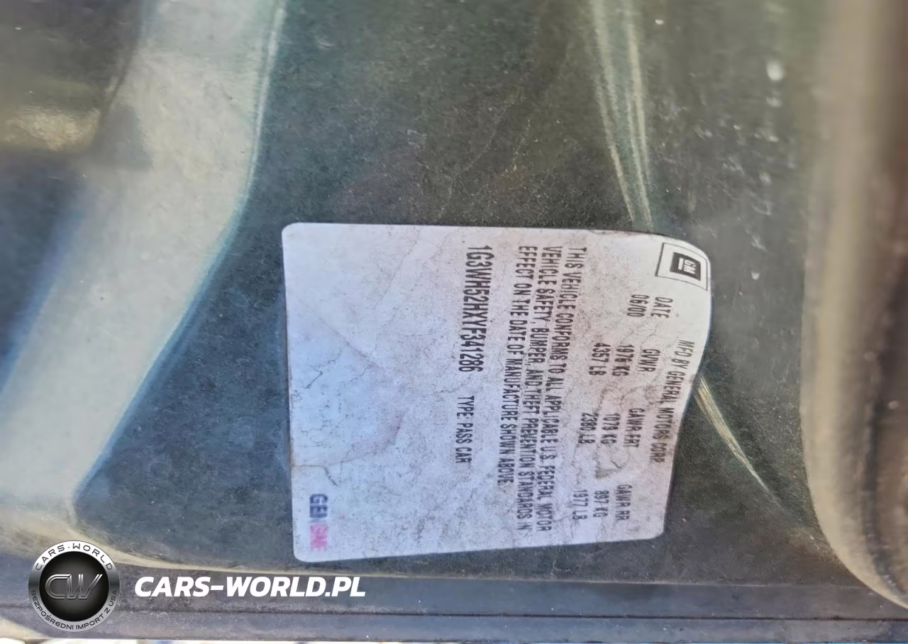 2000 Oldsmobile Intrigue Gx VIN:1G3WH52HXYF341286 - 12