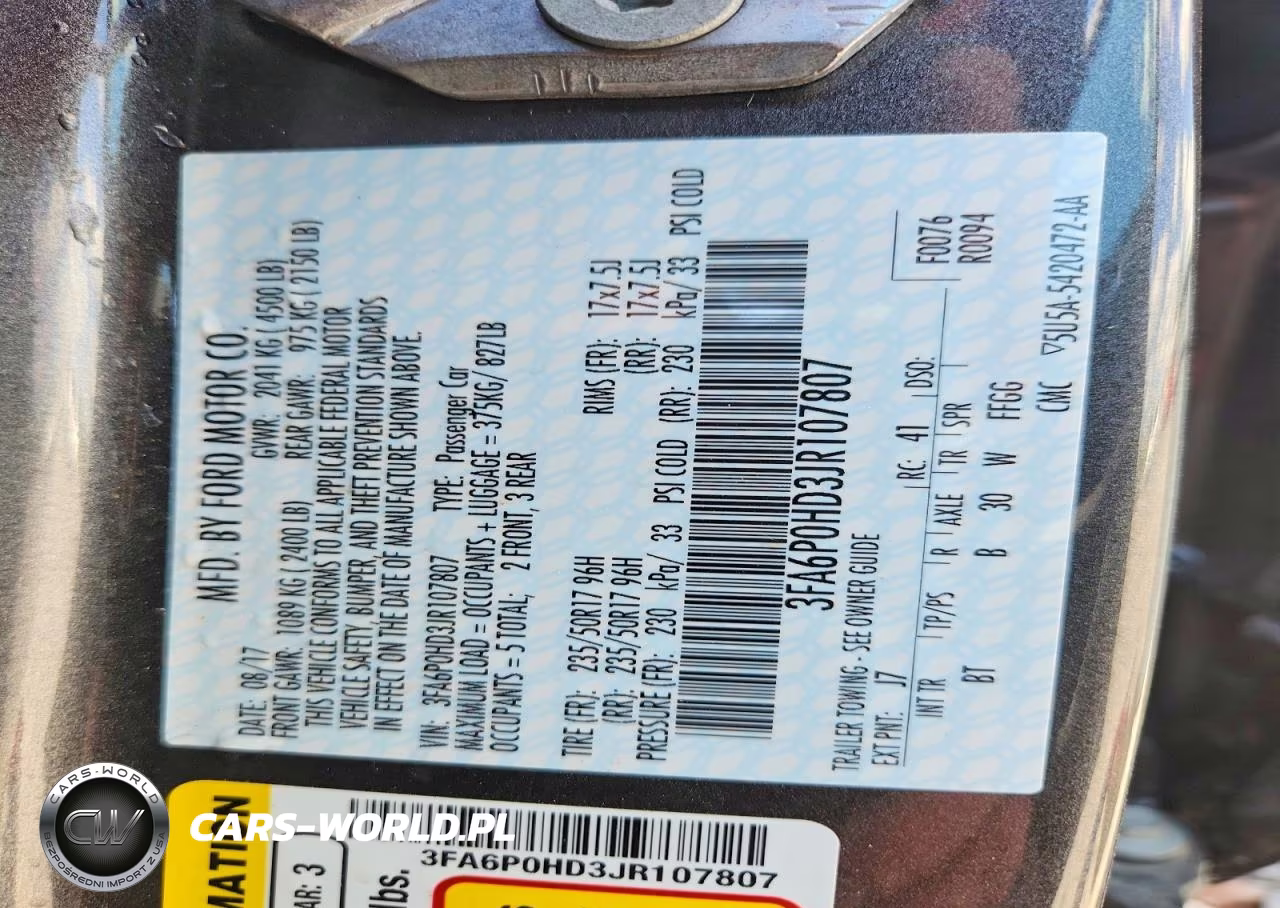 2018 Ford Fusion Se VIN:3FA6P0HD3JR107807 - 13