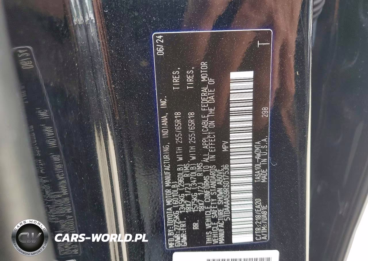 2024 Toyota Grand Highlander Xle VIN:5TDAAAA59RS017536 - 14