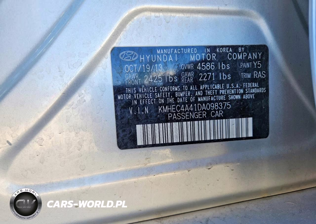 2013 Hyundai Sonata Hybrid VIN:KMHEC4A41DA098375 - 12