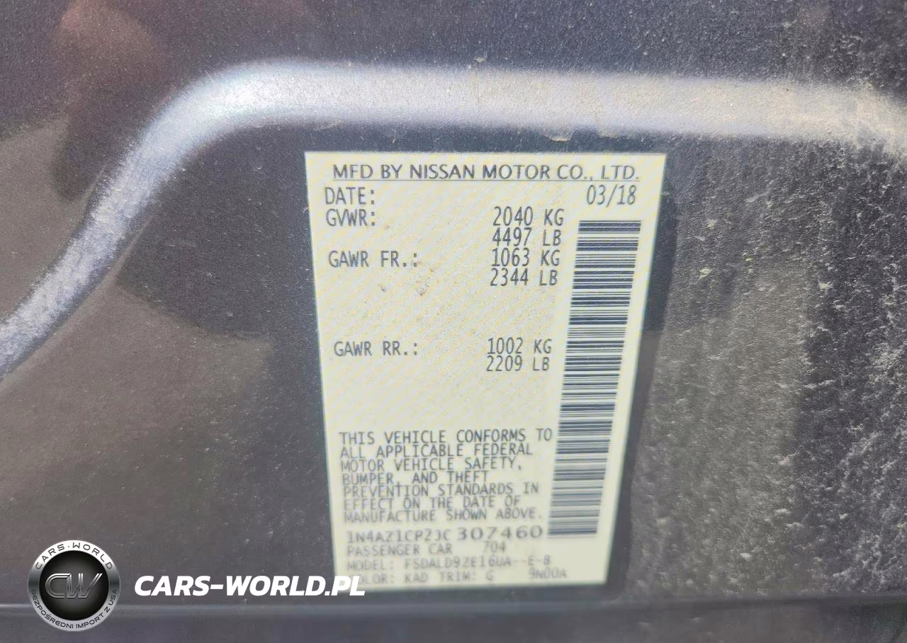 2018 Nissan Leaf Sv VIN:1N4AZ1CP2JC307460 - 12