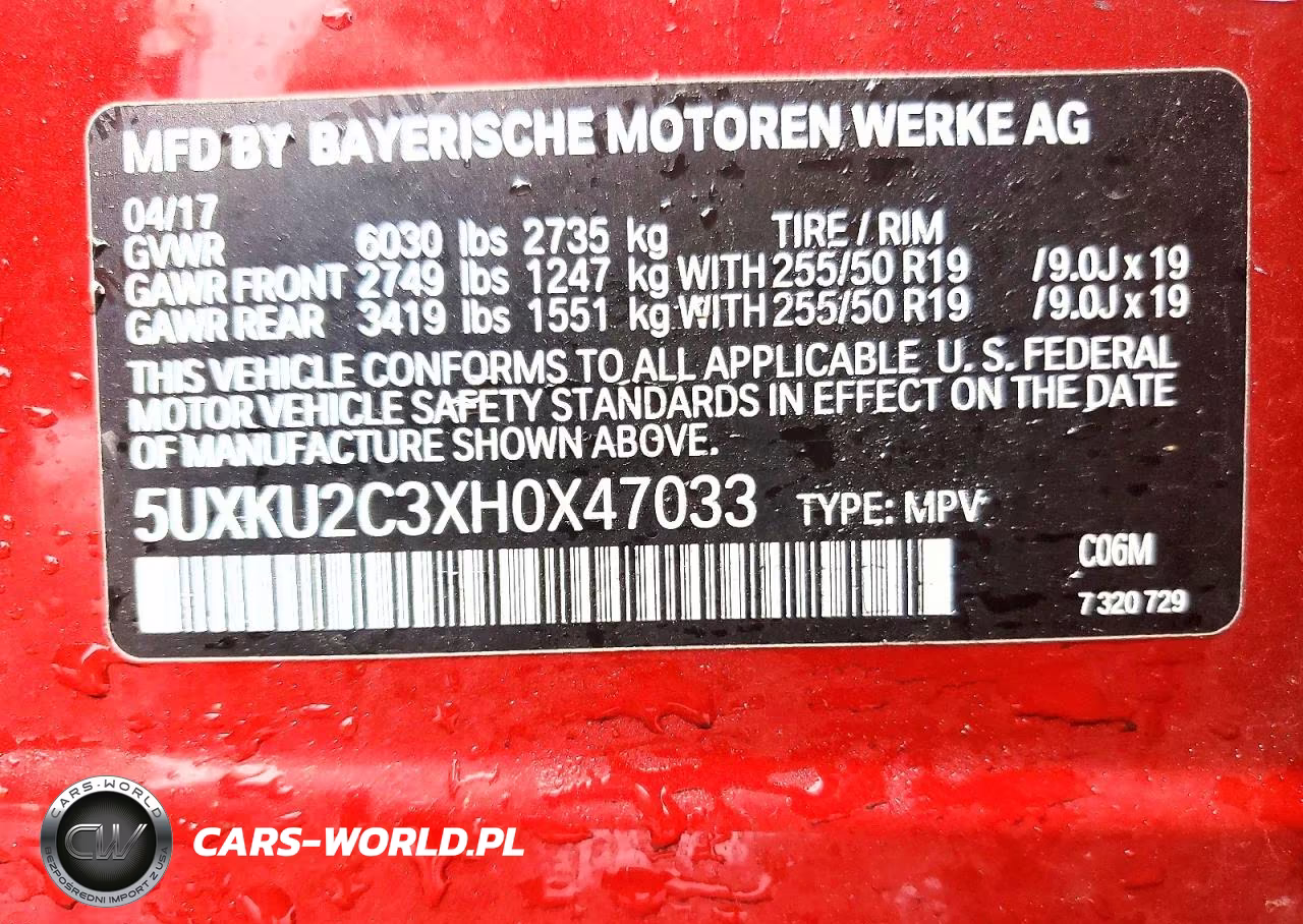 2017 BMW X6 xDrive35I VIN:5UXKU2C3XH0X47033 - 13