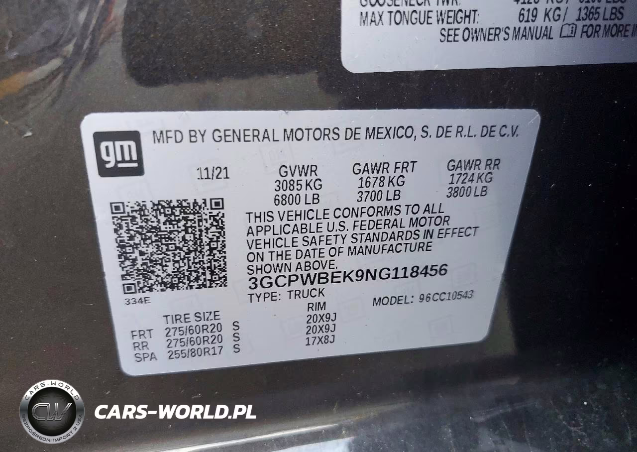 2022 CHEVROLET SILVERADO C1500 CUSTOM VIN:3GCPWBEK9NG118456 - 12