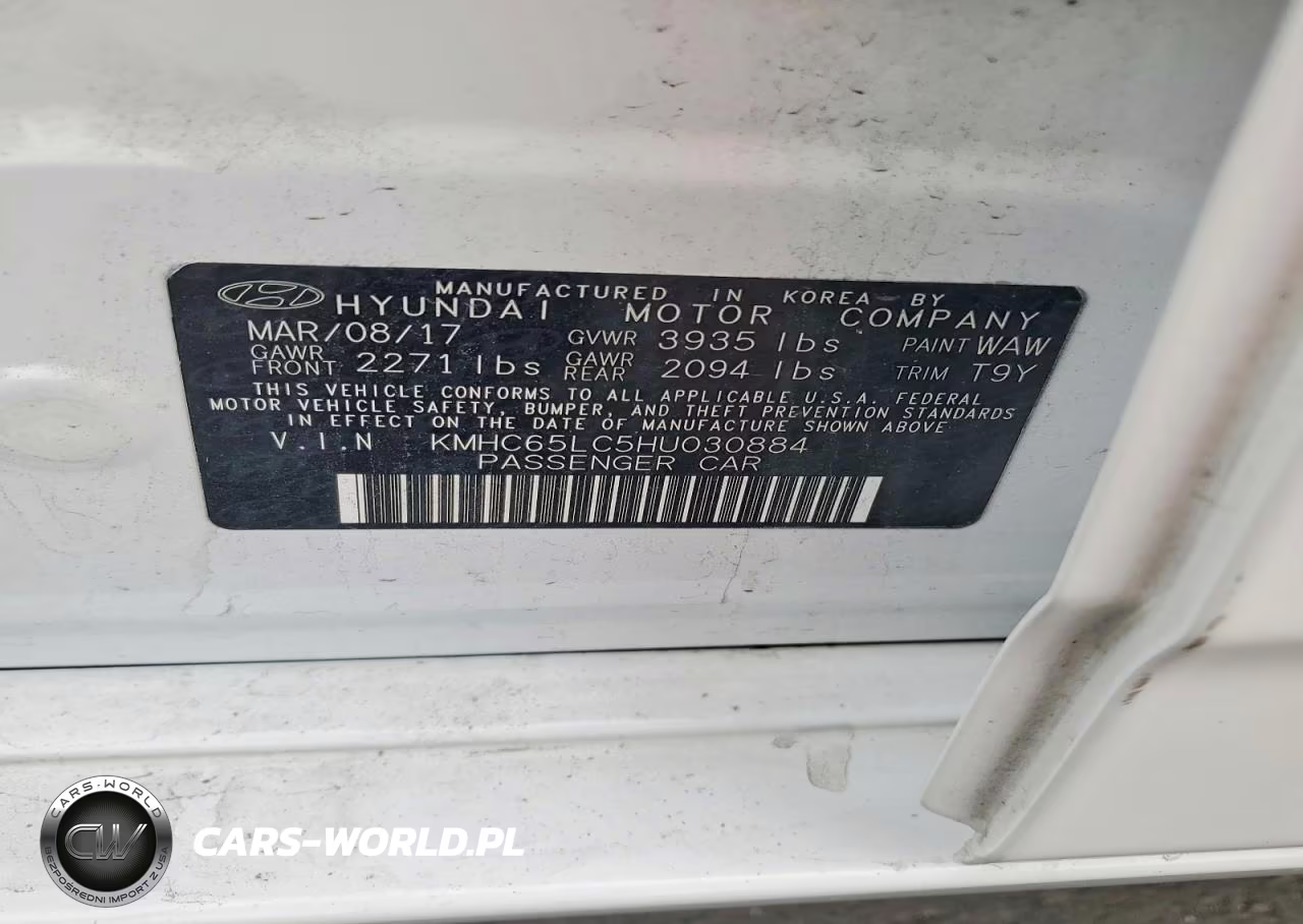 2017 Hyundai Ioniq Blue VIN:KMHC65LC5HU030884 - 12