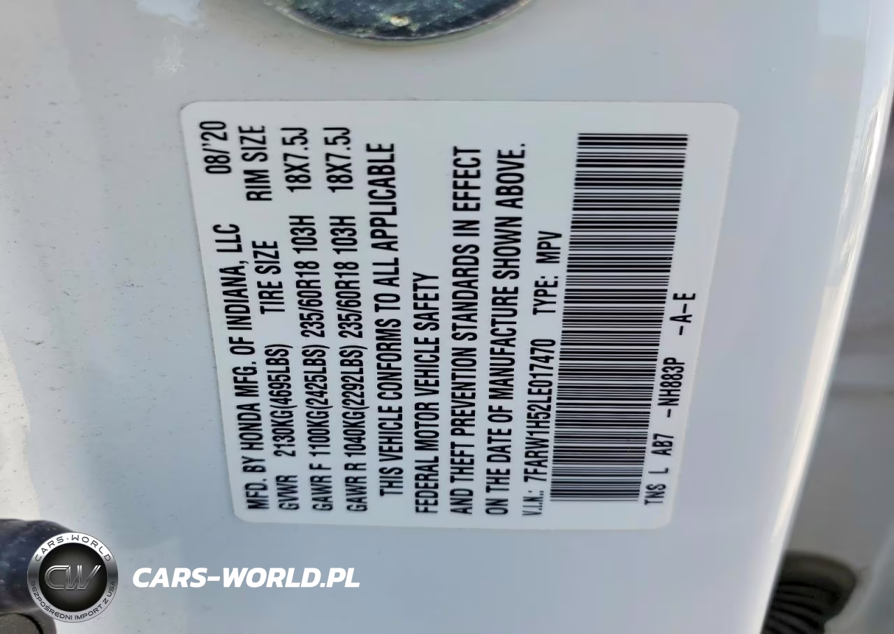 2020 Honda Cr-V Ex VIN:7FARW1H52LE017470 - 13