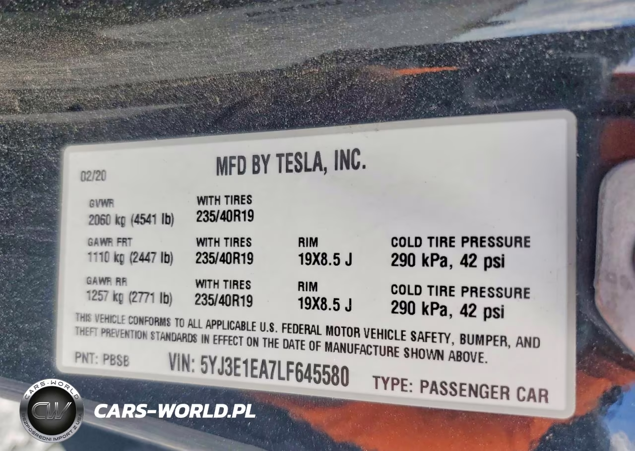 2020 Tesla Model 3 VIN:5YJ3E1EA7LF645580 - 13