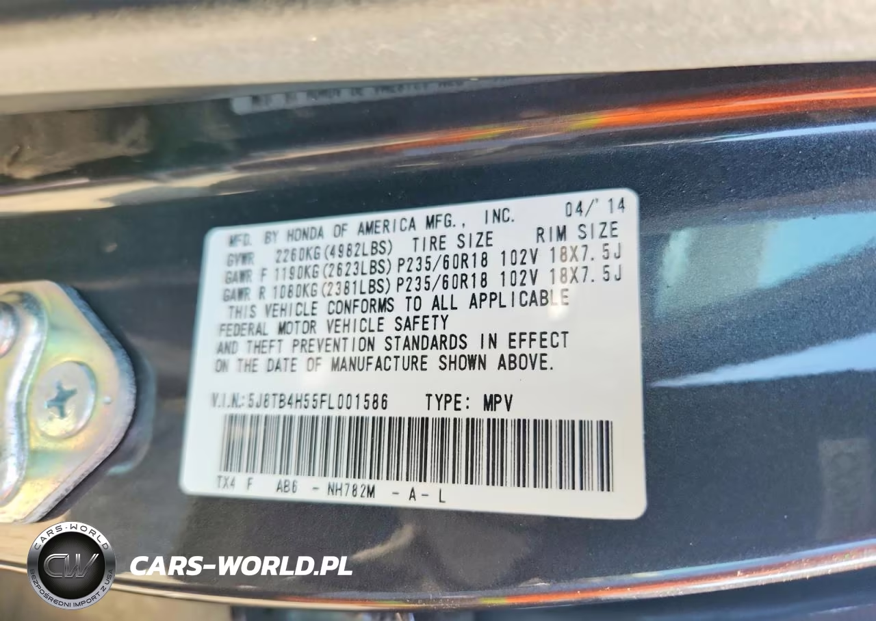 2015 Acura Rdx Technology VIN:5J8TB4H55FL001586 - 14