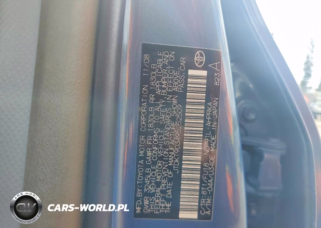 2009 Toyota Yaris Base VIN:JTDKT903495252509 - 12