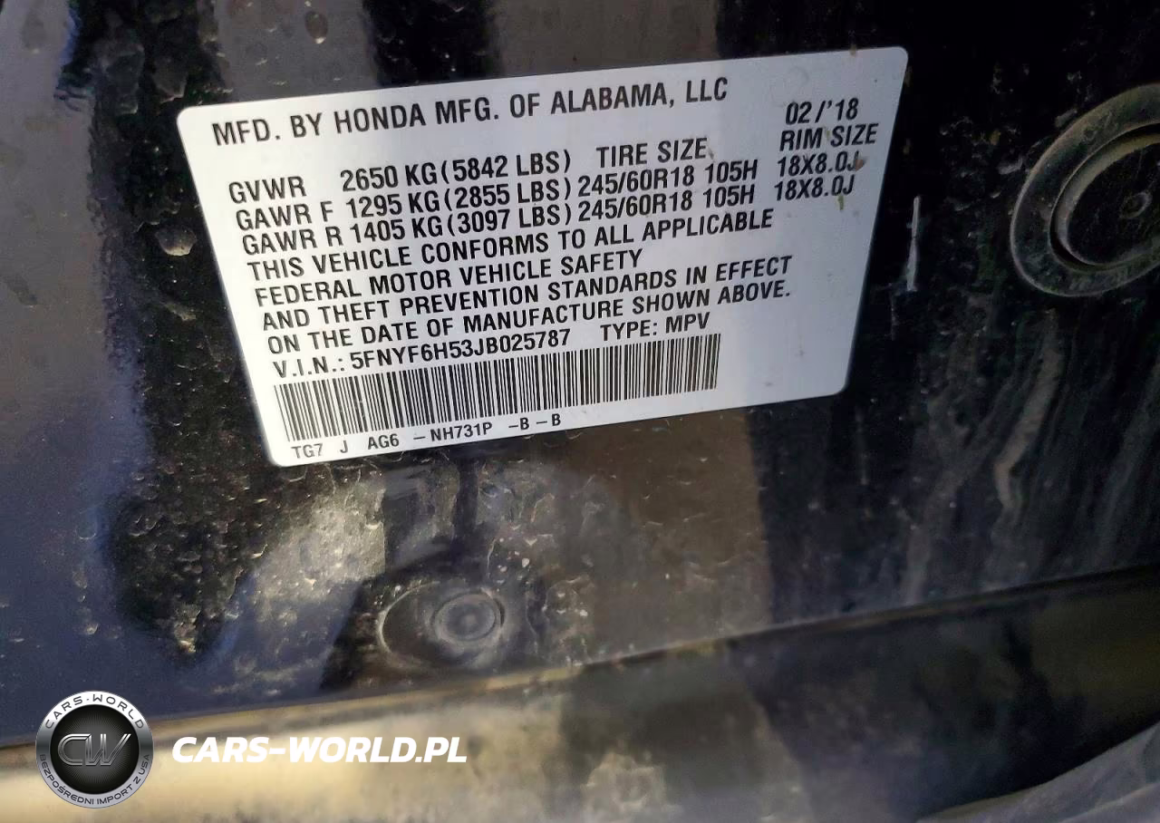 2018 Honda Pilot Exl VIN:5FNYF6H53JB025787 - 13