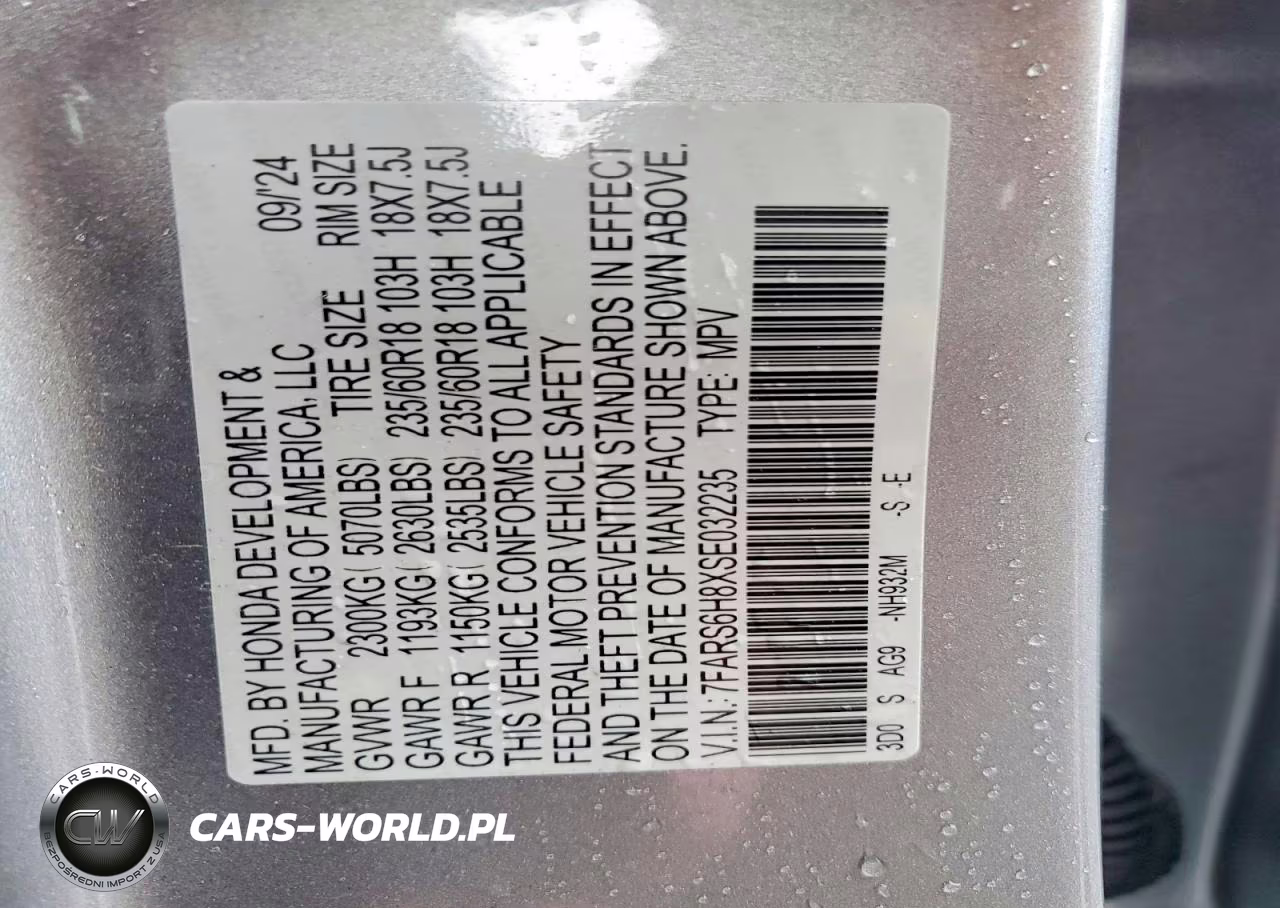 2025 Honda Cr-V Sport-L VIN:7FARS6H8XSE032235 - 13