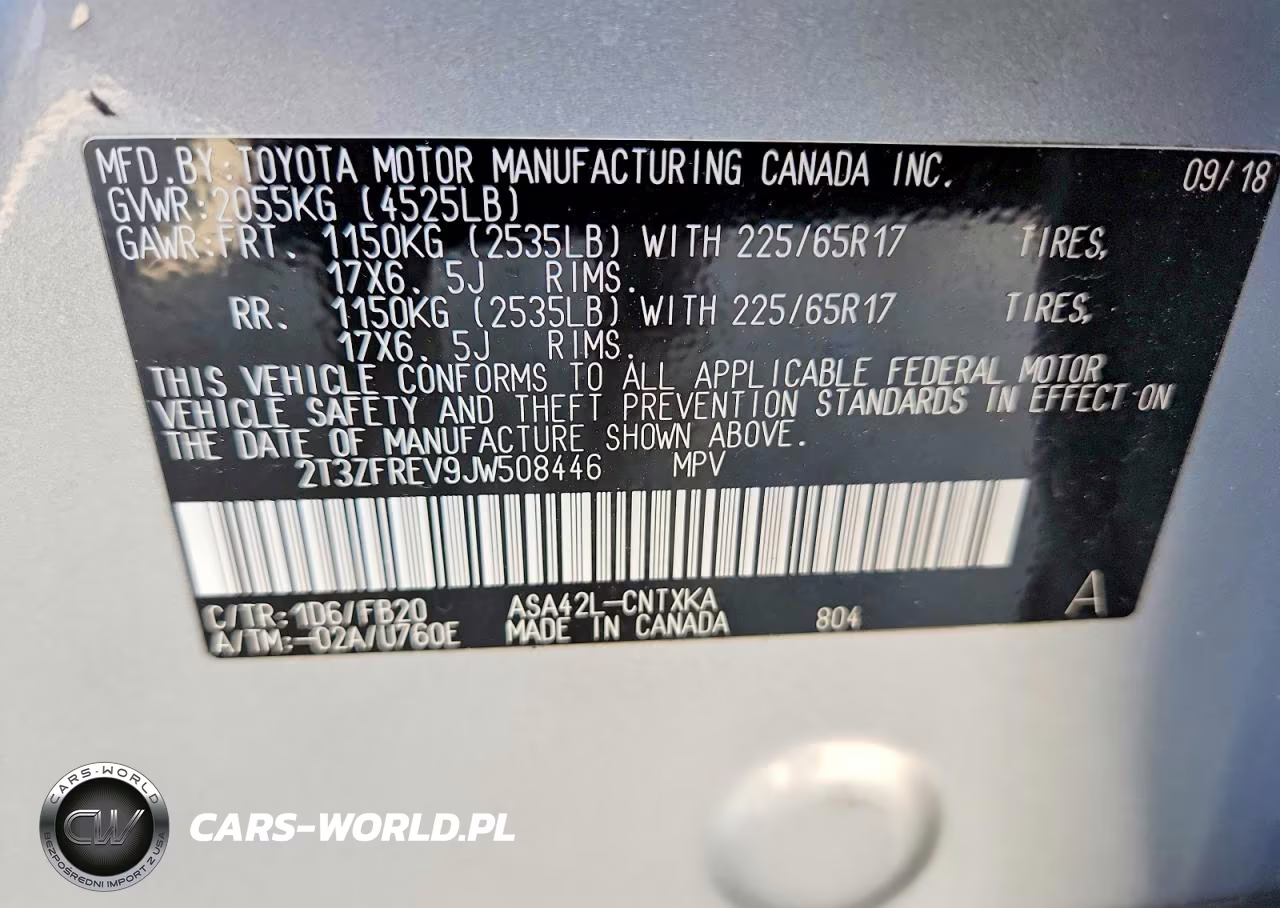 2018 Toyota Rav4 Le VIN:2T3ZFREV9JW508446 - 14