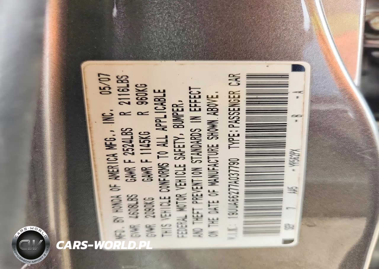 2007 Acura Tl VIN:19UUA66277A037790 - 12