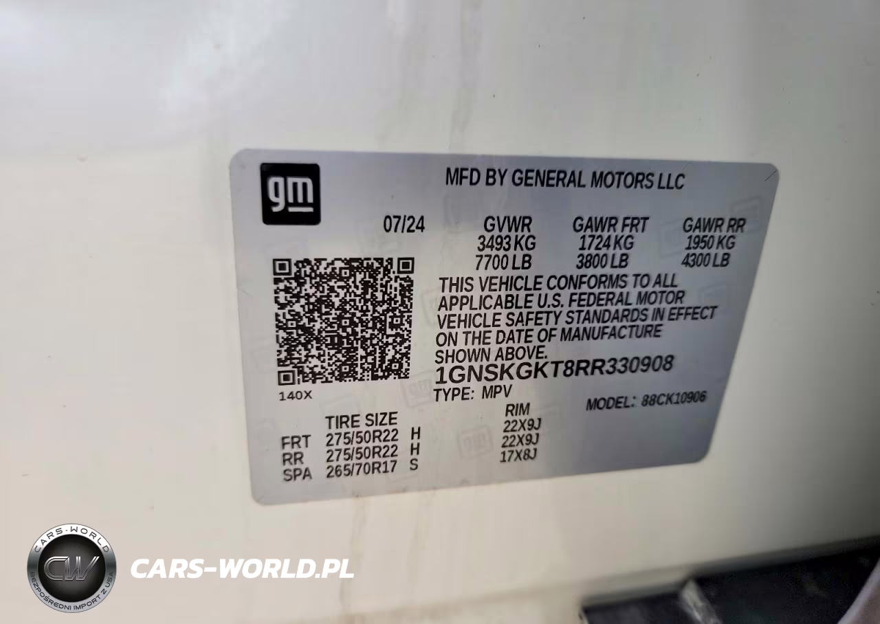 2024 Chevrolet Suburban K1500 High Country VIN:1GNSKGKT8RR330908 - 13