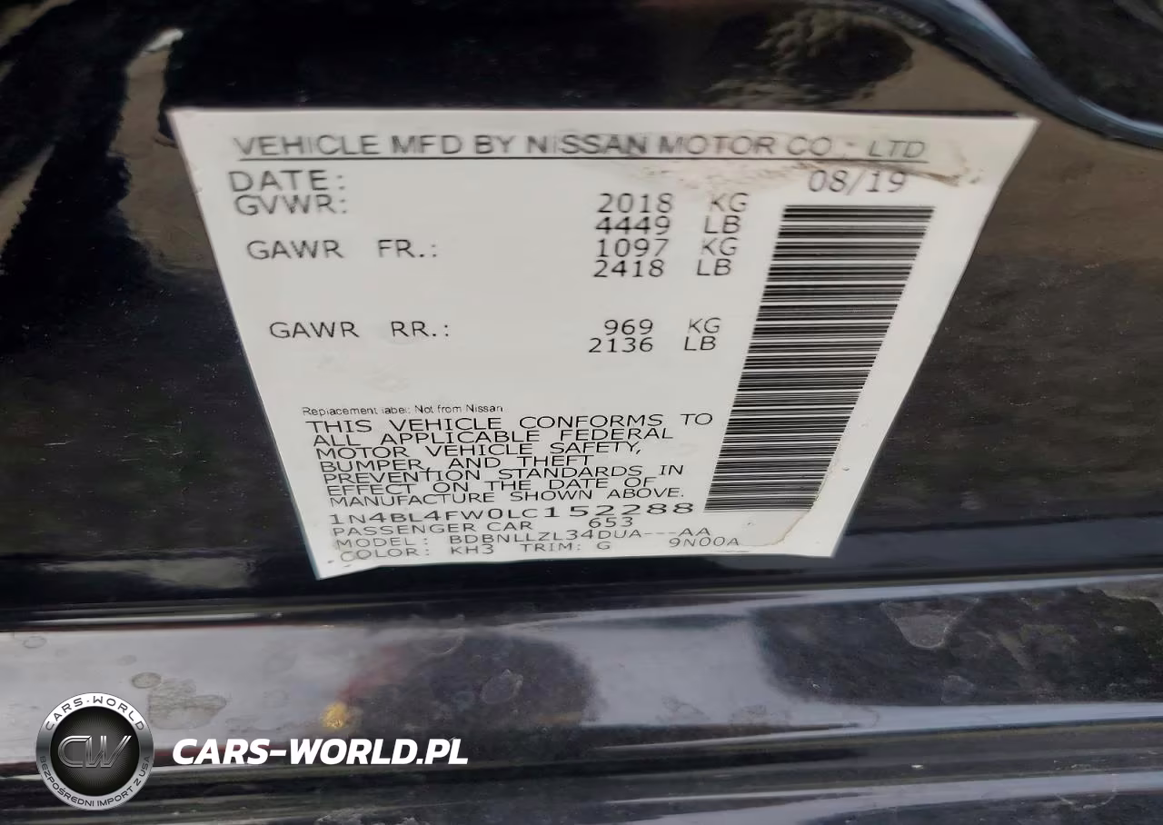 2020 Nissan Altima Platinum VIN:1N4BL4FW0LC152288 - 12